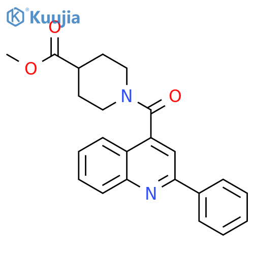 methyl 1-(2-phenylquinoline-4-carbonyl)piperidine-4-carboxylate structure