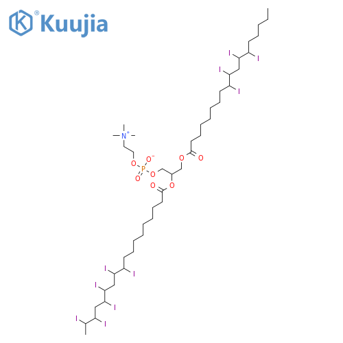 3,5,9-Trioxa-4-phosphaheptacosan-1-aminium,7-[(10,11,13,14,16,17-hexaiodo-1-oxooctadecyl)oxy]-4-hydroxy-18,19,21,22-tetraiodo-N,N,N-trimethyl-10-oxo-,inner salt, 4-oxide structure