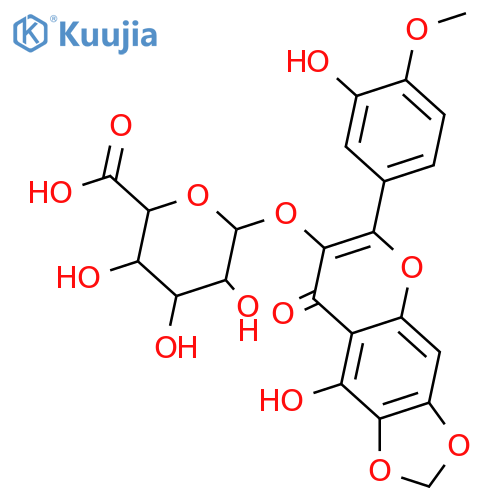 3,3',4',5,6,7-Hexahydroxyflavone; 6,7-Methylene, 4'-Me ether, 3-O-β-D-glucuronopyranoside structure