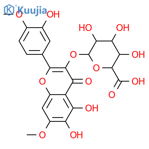 3,3',4',5,6,7-Hexahydroxyflavone; 4',7-Di-Me ether, 3-O-β-D-glucuronopyranoside structure
