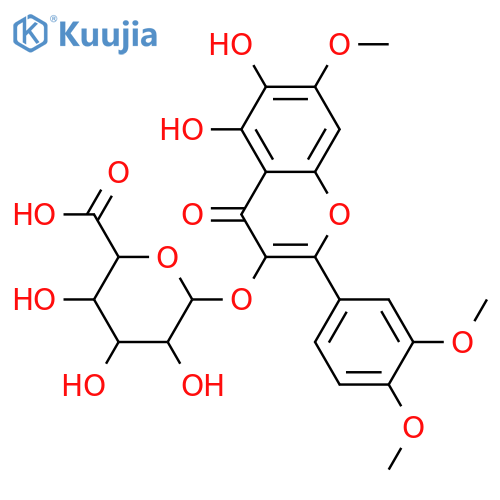 3,3',4',5,6,7-Hexahydroxyflavone; 3',4',7-Tri-Me ether, 3-O-β-D-glucuronopyranoside structure
