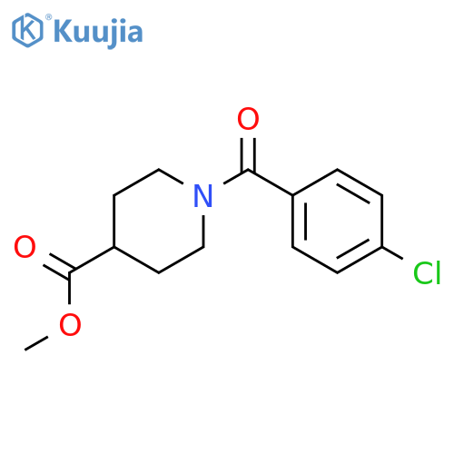 methyl 1-(4-chlorobenzoyl)-4-piperidinecarboxylate structure