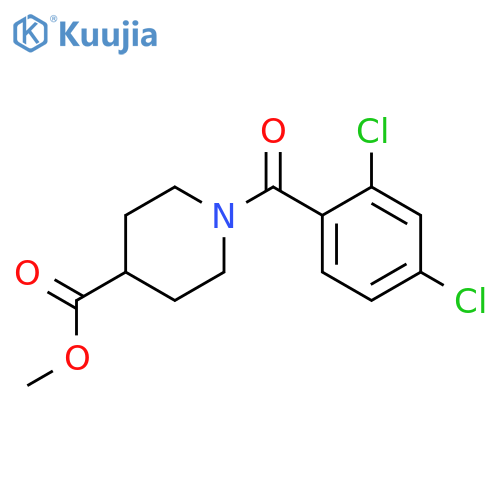 methyl 1-(2,4-dichlorobenzoyl)-4-piperidinecarboxylate structure
