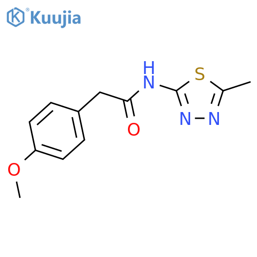 2-(4-methoxyphenyl)-N-(5-methyl-1,3,4-thiadiazol-2-yl)acetamide structure