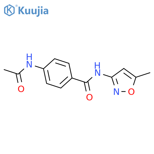 4-(acetylamino)-N-(5-methyl-1,2-oxazol-3-yl)benzamide structure