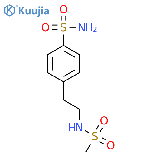 4-(2-methanesulfonamidoethyl)benzene-1-sulfonamide structure