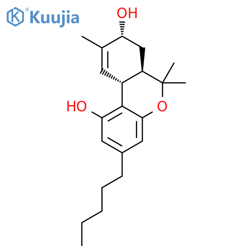 6H-Dibenzo[b,d]pyran-1,8-diol,6a,7,8,10a-tetrahydro-6,6,9-trimethyl-3-pentyl-, (6aR,8R,10aR)- structure