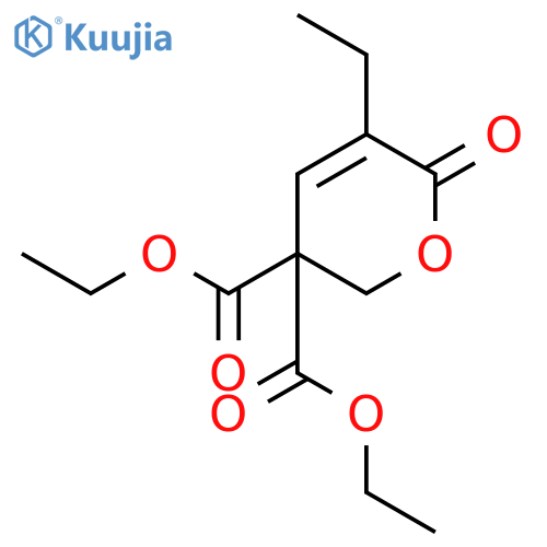 diethyl 5-ethyl-6-oxo-2H-pyran-3,3(6H)-dicarboxylate structure