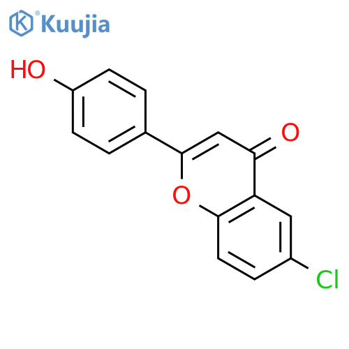 4H-1-Benzopyran-4-one,6-chloro-2-(4-hydroxyphenyl)- structure