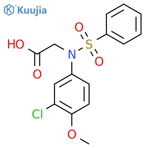 N-(3-Chloro-4-methoxyphenyl)-N-(phenylsulfonyl)glycine structure