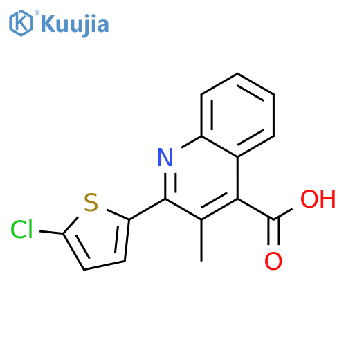 2-(5-Chloro-thiophen-2-yl)-3-methyl-quinoline-4-carboxylic acid structure