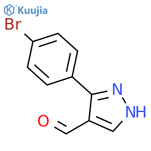 3-(4-Bromophenyl)-1H-pyrazole-4-carbaldehyde structure
