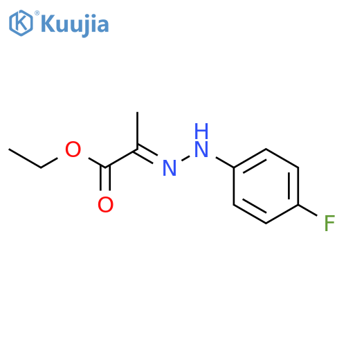 Propanoic acid,2-[2-(4-fluorophenyl)hydrazinylidene]-, ethyl ester structure