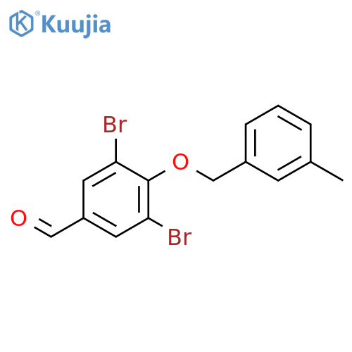 3,5-dibromo-4-[(3-methylbenzyl)oxy]benzaldehyde structure