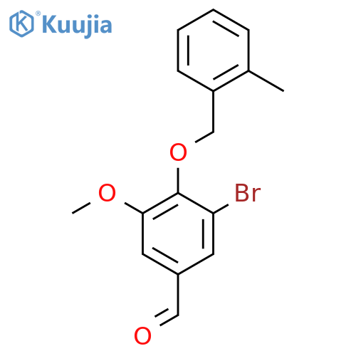 3-Bromo-5-methoxy-4-[(2-methylbenzyl)oxy]benzaldehyde structure
