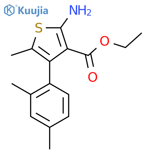 ethyl 2-amino-4-(2,4-dimethylphenyl)-5-methylthiophene-3-carboxylate structure