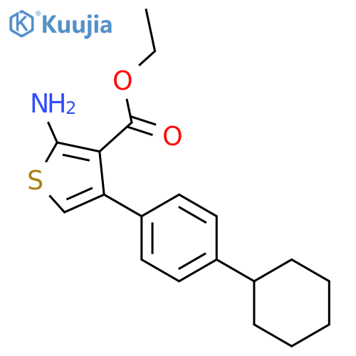 Ethyl 2-amino-4-(4-cyclohexylphenyl)thiophene-3-carboxylate structure