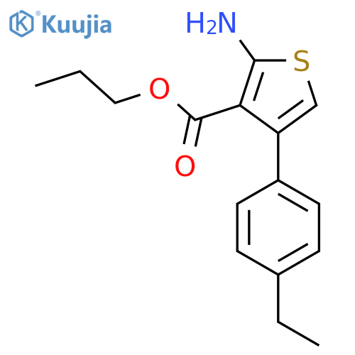 Propyl 2-amino-4-(4-ethylphenyl)thiophene-3-carboxylate structure