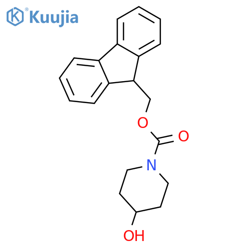 (9H-fluoren-9-yl)methyl 4-hydroxypiperidine-1-carboxylate structure
