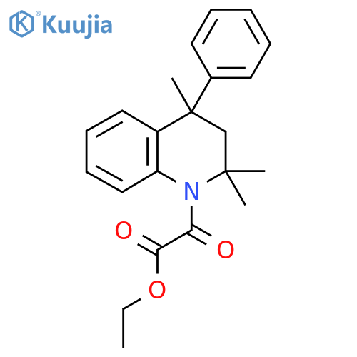 Ethyl oxo(2,2,4-trimethyl-4-phenyl-3,4-dihydroquinolin-1(2H)-yl)acetate structure