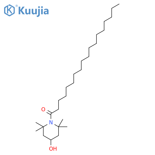 4-Piperidinol, 2,2,6,6-tetramethyl-1-(1-oxooctadecyl)- structure