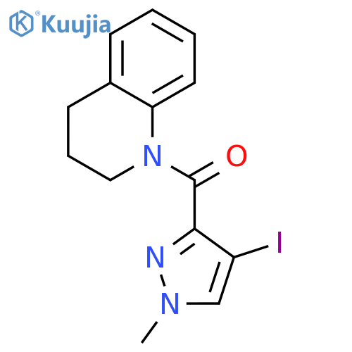 (3,4-Dihydro-2H-quinolin-1-yl)-(4-iodo-1-methyl-1H-pyrazol-3-yl)-methanone structure
