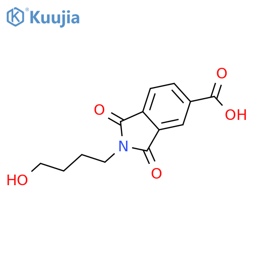 2-(4-hydroxy-butyl)-1,3-dioxo-2,3-dihydro-1 h-isoindole-5-carboxylic acid structure