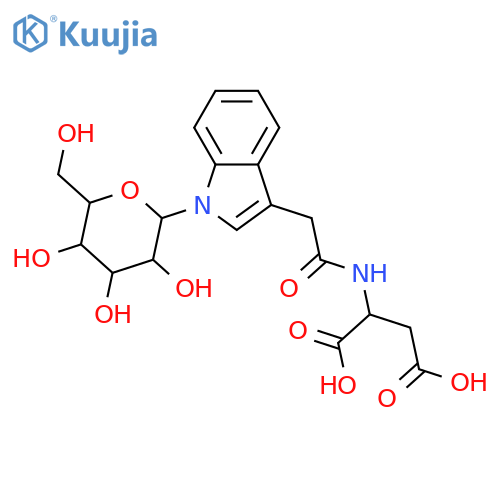 N-(1H-Indol-3-ylacetyl)aminoacids; N-(1H-Indol-3-ylacetyl)aspartic acid, N-β-D-Glucopyranosyl structure
