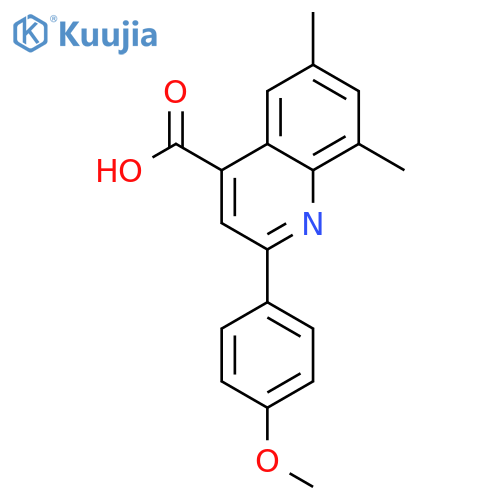 2-(4-Methoxyphenyl)-6,8-dimethylquinoline-4-carboxylic acid structure