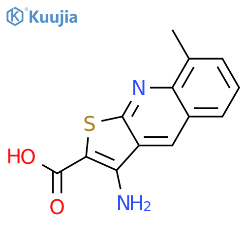 3-Amino-8-methyl-thieno[2,3-b]quinoline-2-carboxylic acid structure