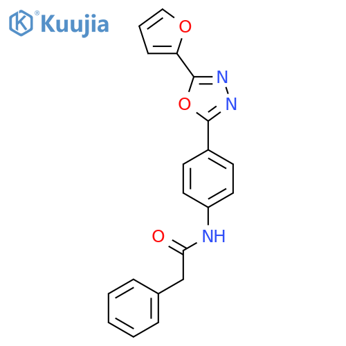 N-(4-(5-(Furan-2-yl)-1,3,4-oxadiazol-2-yl)phenyl)-2-phenylacetamide structure