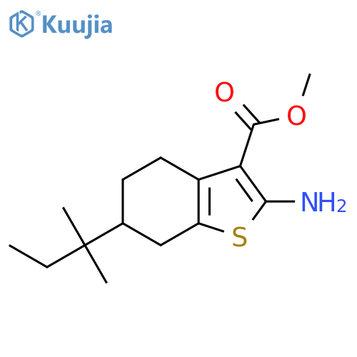 Methyl 2-Amino-6-tert-pentyl-4,5,6,7-tetrahydro-1-benzothiophene-3-carboxylate structure