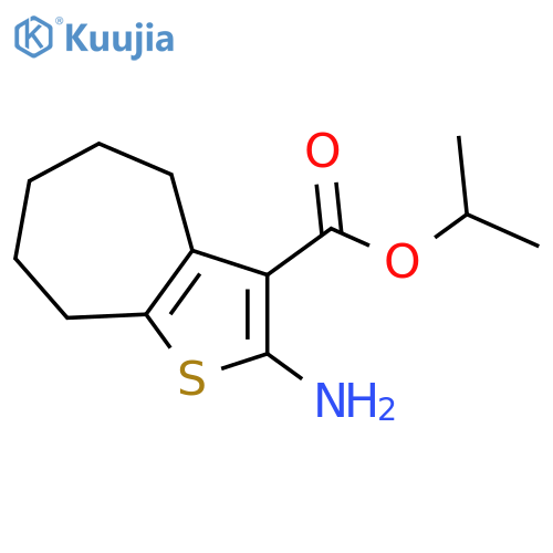 Isopropyl 2-Amino-5,6,7,8-tetrahydro-4H-cycloheptabthiophene-3-carboxylate structure