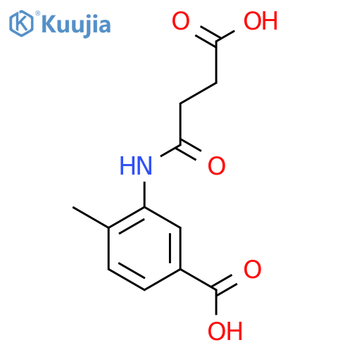 3-(3-Carboxypropanamido)-4-methylbenzoic acid structure