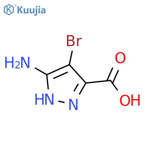 5-amino-4-bromo-1H-pyrazole-3-carboxylic Acid structure