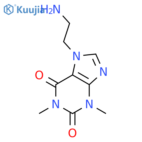 7-(2-aminoethyl)-1,3-dimethyl-2,3,6,7-tetrahydro-1H-purine-2,6-dione structure