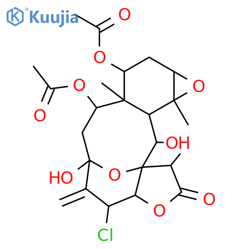 6-Chloro-4,8:11,12-diepoxy-2,4,9,14-tetrahydroxy-5(16)-briaren-18,7-olide; (2β,4βOH,6α,7α,8α,9β,11α,12α,14α)-form, 2,14-Di-Ac structure