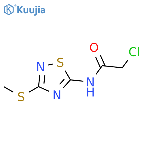 2-chloro-N-3-(methylsulfanyl)-1,2,4-thiadiazol-5-ylacetamide structure