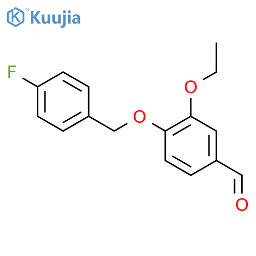 3-ethoxy-4-[(4-fluorophenyl)methoxy]benzaldehyde structure