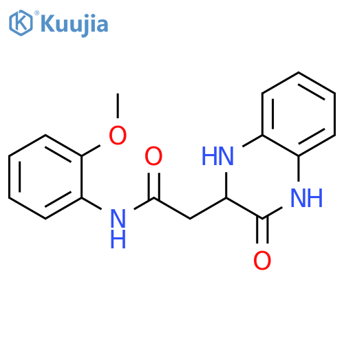 N-(2-METHOXYPHENYL)-2-(3-OXO-1,2,3,4-TETRAHYDROQUINOXALIN-2-YL)ACETAMIDE structure