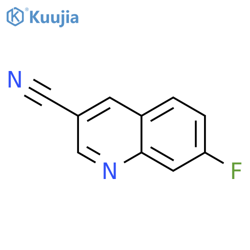 7-fluoroquinoline-3-carbonitrile structure