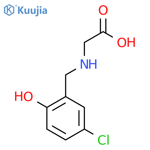 2-{(5-chloro-2-hydroxyphenyl)methylamino}acetic acid structure