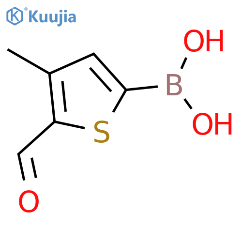 (5-Formyl-4-methylthiophen-2-yl)boronic acid structure