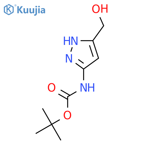 Carbamic acid,[5-(hydroxymethyl)-1h-pyrazol-3-yl ]-,1,1-dimethylethyl ester structure