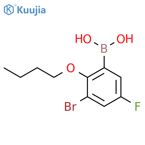 3-Bromo-2-butoxy-5-fluorophenylboronic acid structure