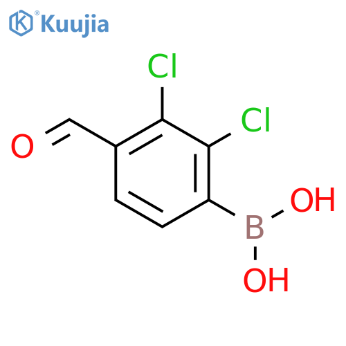 (2,3-Dichloro-4-formylphenyl)boronic acid structure