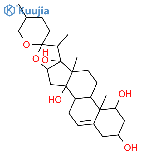 Spirost-5-ene-1,3,14,17-tetrol; (1β,3β,14α,17α,25S)-form structure