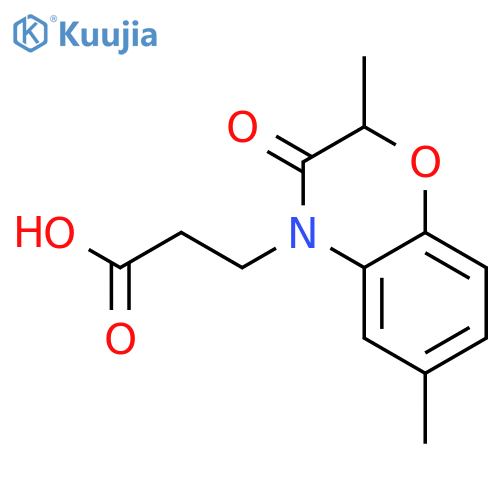 3-(2,6-Dimethyl-3-oxo-2,3-dihydro-benzo1,4-oxazin-4-yl)-propionicacid structure