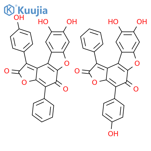 Benzofuro[5,4-b]benzofuran-2,5-dione,8,9-dihydroxy-1(or 4)-(4-hydroxyphenyl)-4(or 1)-phenyl- (9CI) structure