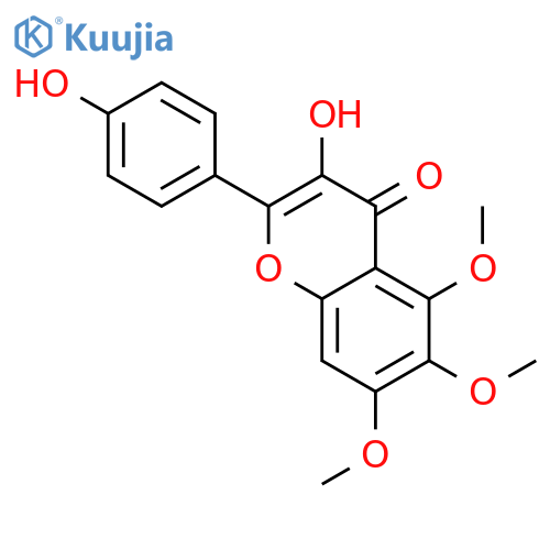 3,4'-Dihydroxy-5,6,7-trimethoxy-flavon structure